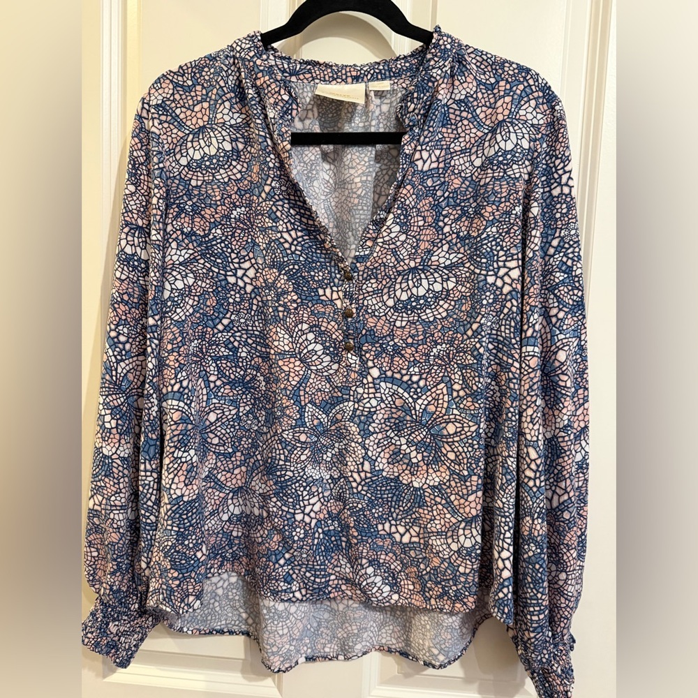 Maeve by Anthropology, long sleeve blouse. Size large